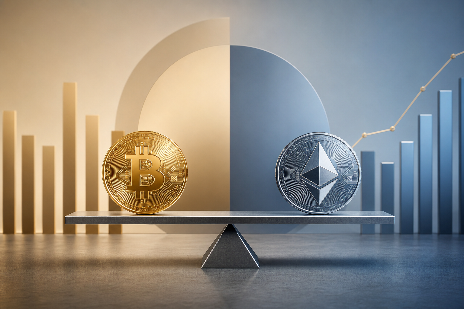 Bitcoin und Ethereum aufteilen 2026: Ein pragmatischer Portfolio-Ansatz